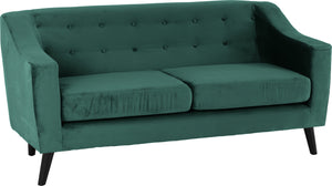 Ashley 3 Seater Sofa Green Velvet Fabric