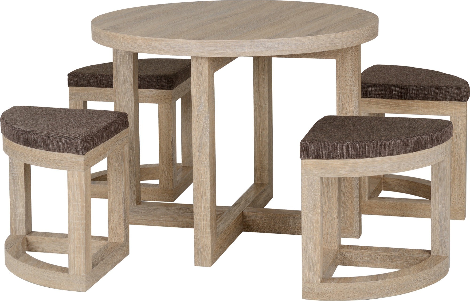 Cambourne Round Stowaway Dining Table with 4 Chairs