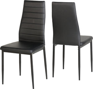 Abbey Chair Black Faux Leather x2