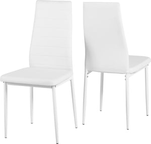 Abbey Chair White Faux Leather x2