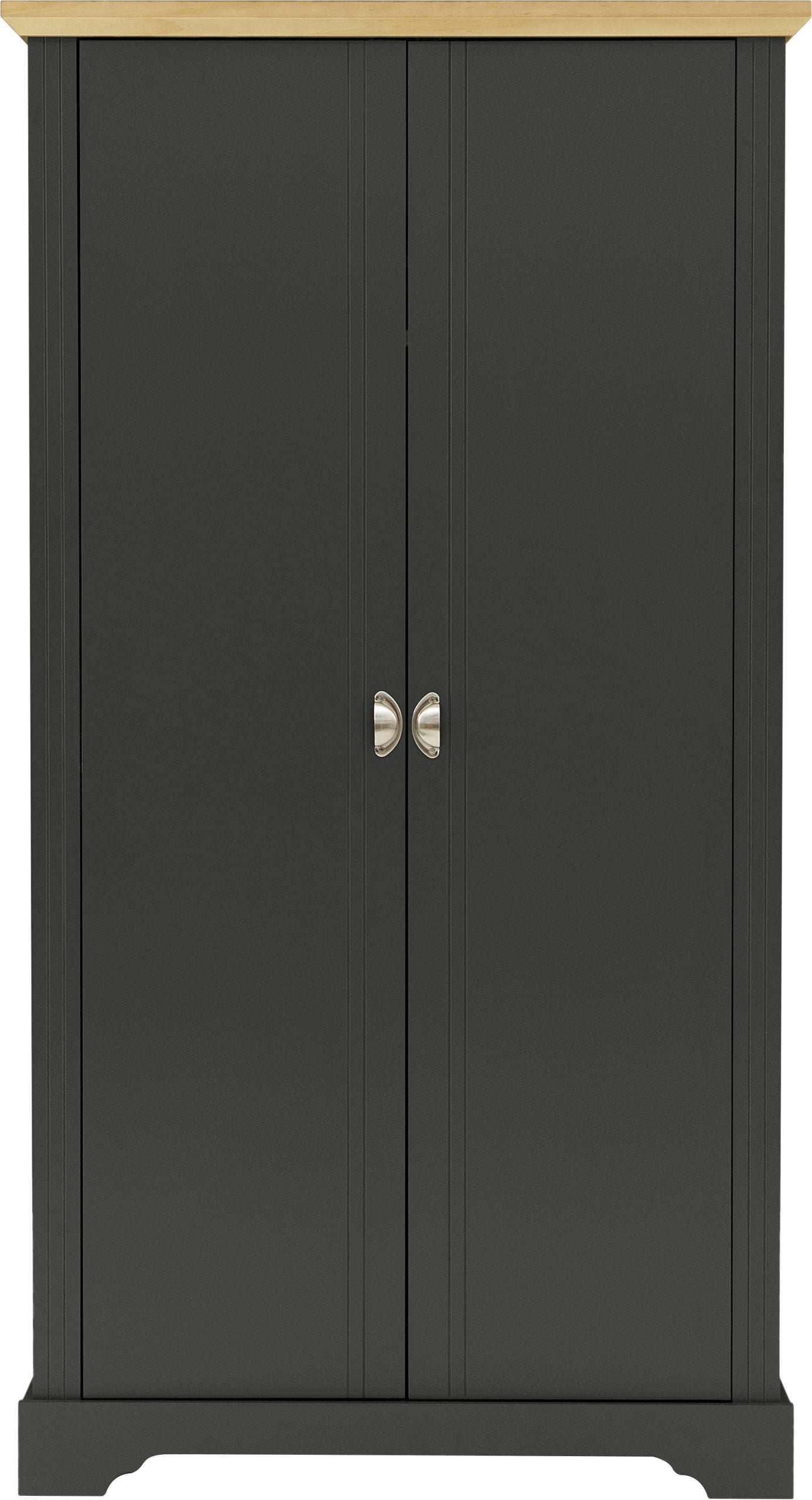 Toledo 2 Door Wardrobe Grey/Oak Effect