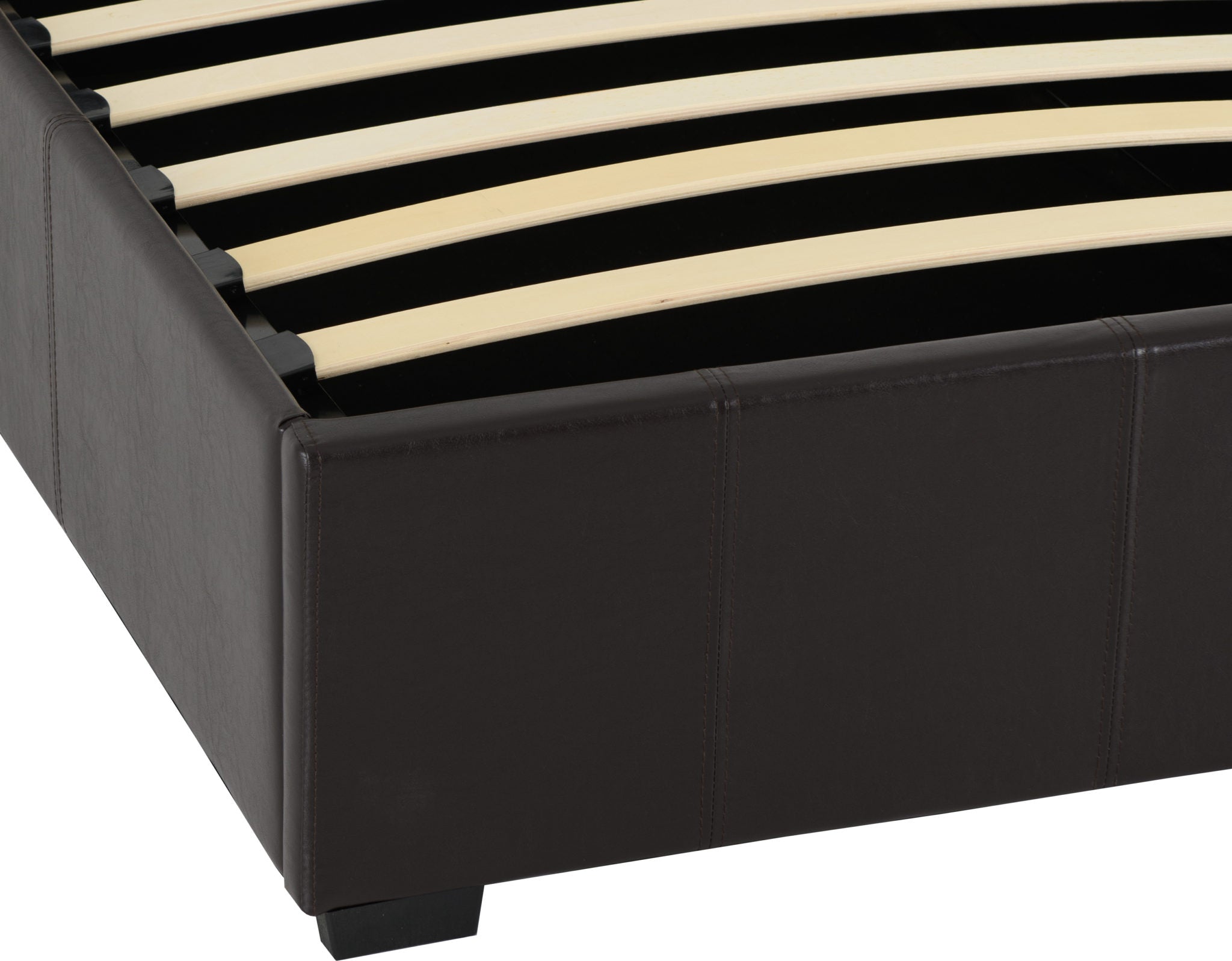 Waverley 3' Storage Bed Brown Faux Leather