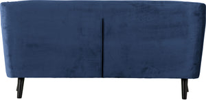 Ashley 3 Seater Sofa Blue Velvet Fabric