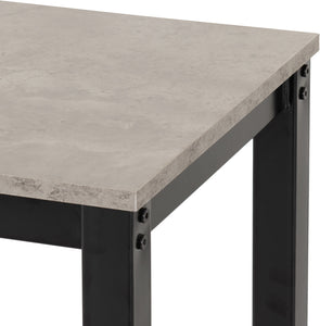 Athens Breakfast Bar set-Concrete Effect/Black