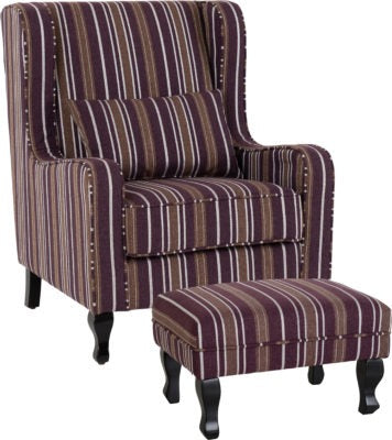 Sherborne Fireside Chair and footstall