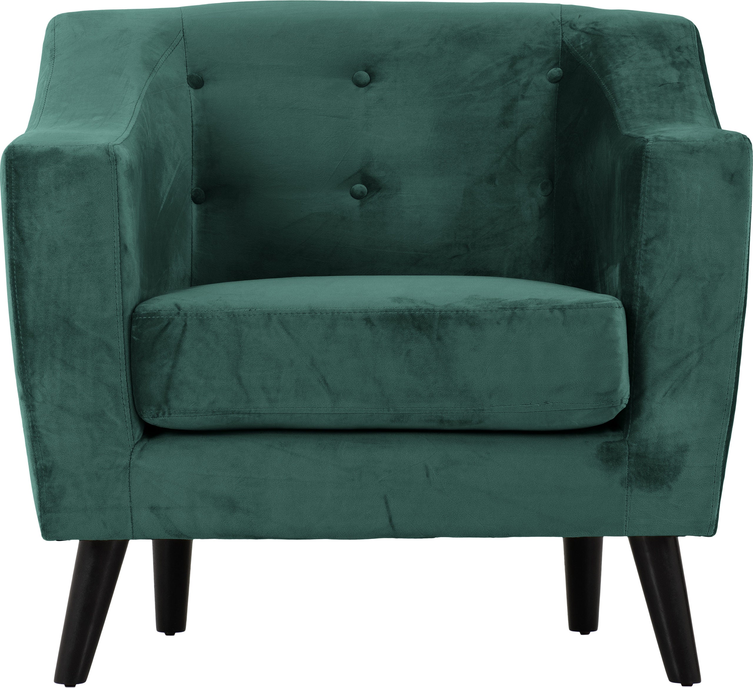 Ashley 1 Seater Sofa Green Velvet Fabric