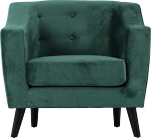 Ashley 1 Seater Sofa Green Velvet Fabric