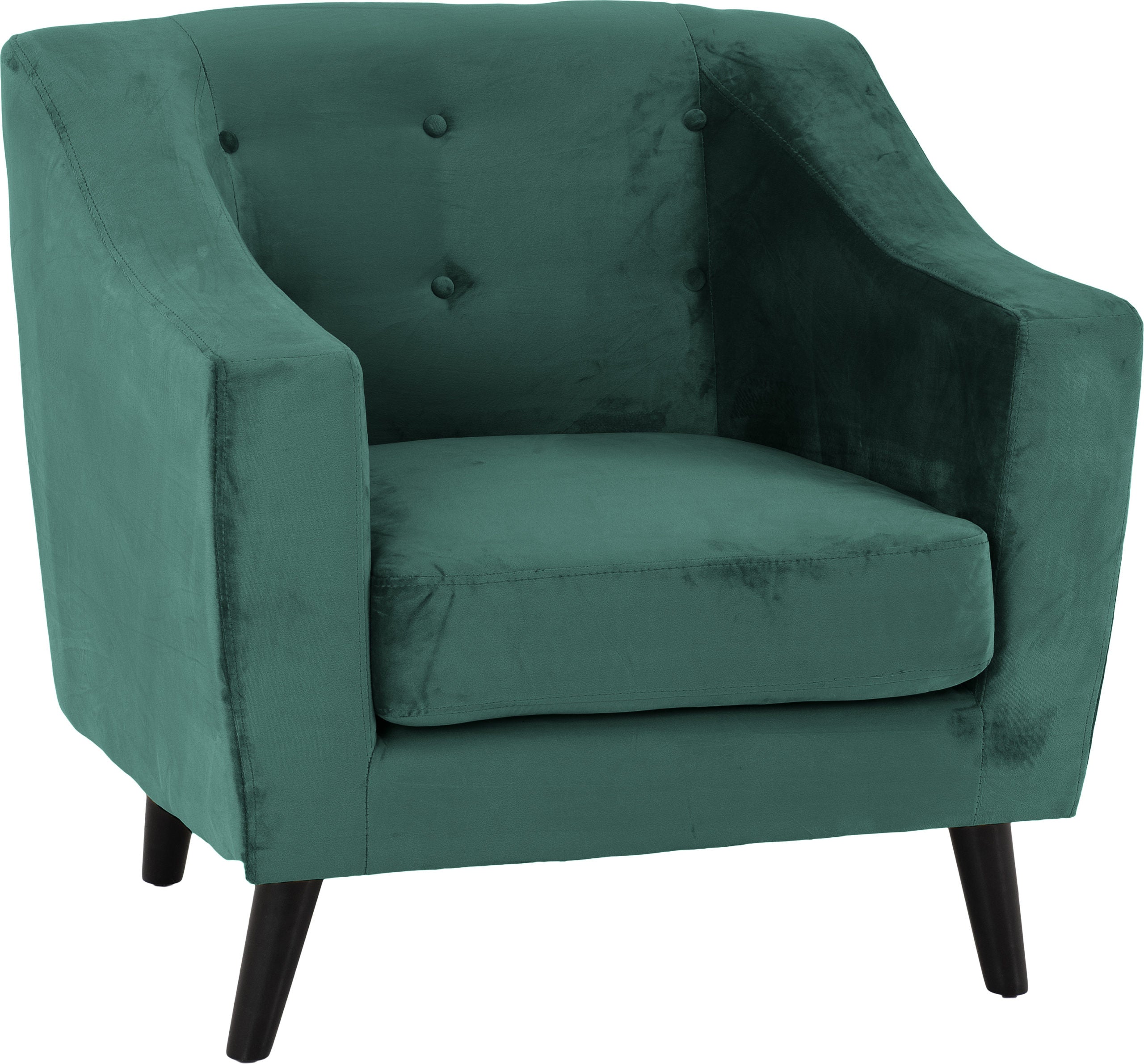 Ashley 1 Seater Sofa Green Velvet Fabric