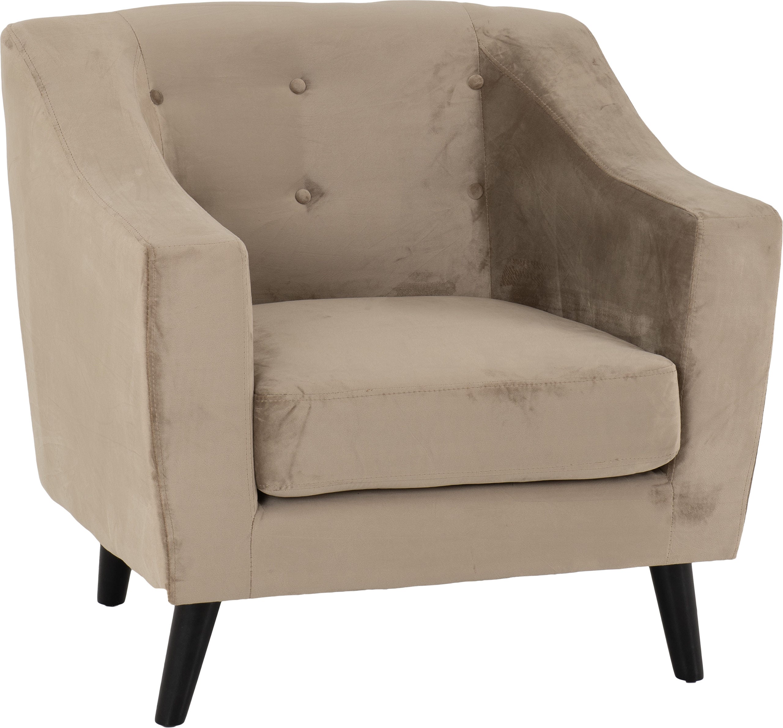 Ashley 1 Seater Sofa Oyster Velvet Fabric