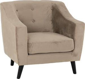 Ashley 1 Seater Sofa Oyster Velvet Fabric