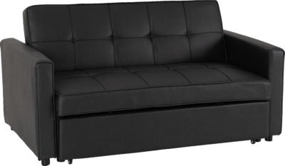 Astoria Sofa Bed Black Faux Leather