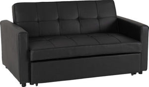 Astoria Sofa Bed Black Faux Leather
