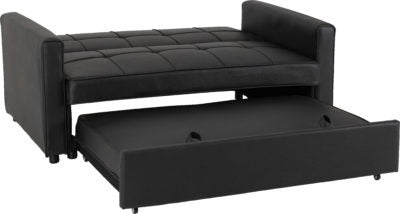 Astoria Sofa Bed Black Faux Leather