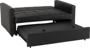 Astoria Sofa Bed Black Faux Leather