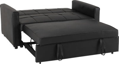 Astoria Sofa Bed Black Faux Leather