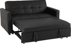 Astoria Sofa Bed Black Faux Leather