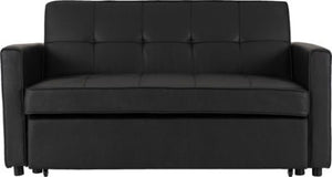 Astoria Sofa Bed Black Faux Leather