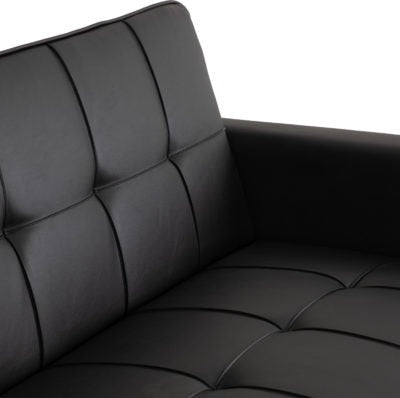 Astoria Sofa Bed Black Faux Leather
