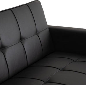Astoria Sofa Bed Black Faux Leather
