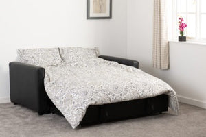 Astoria Sofa Bed Black Faux Leather