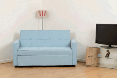 Astoria Sofa Bed Light Blue Fabric