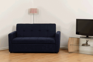 Astoria Sofa Bed Navy Blue Fabric