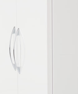 Nevada 2 Door 1 Drawer Wardrobe White Gloss