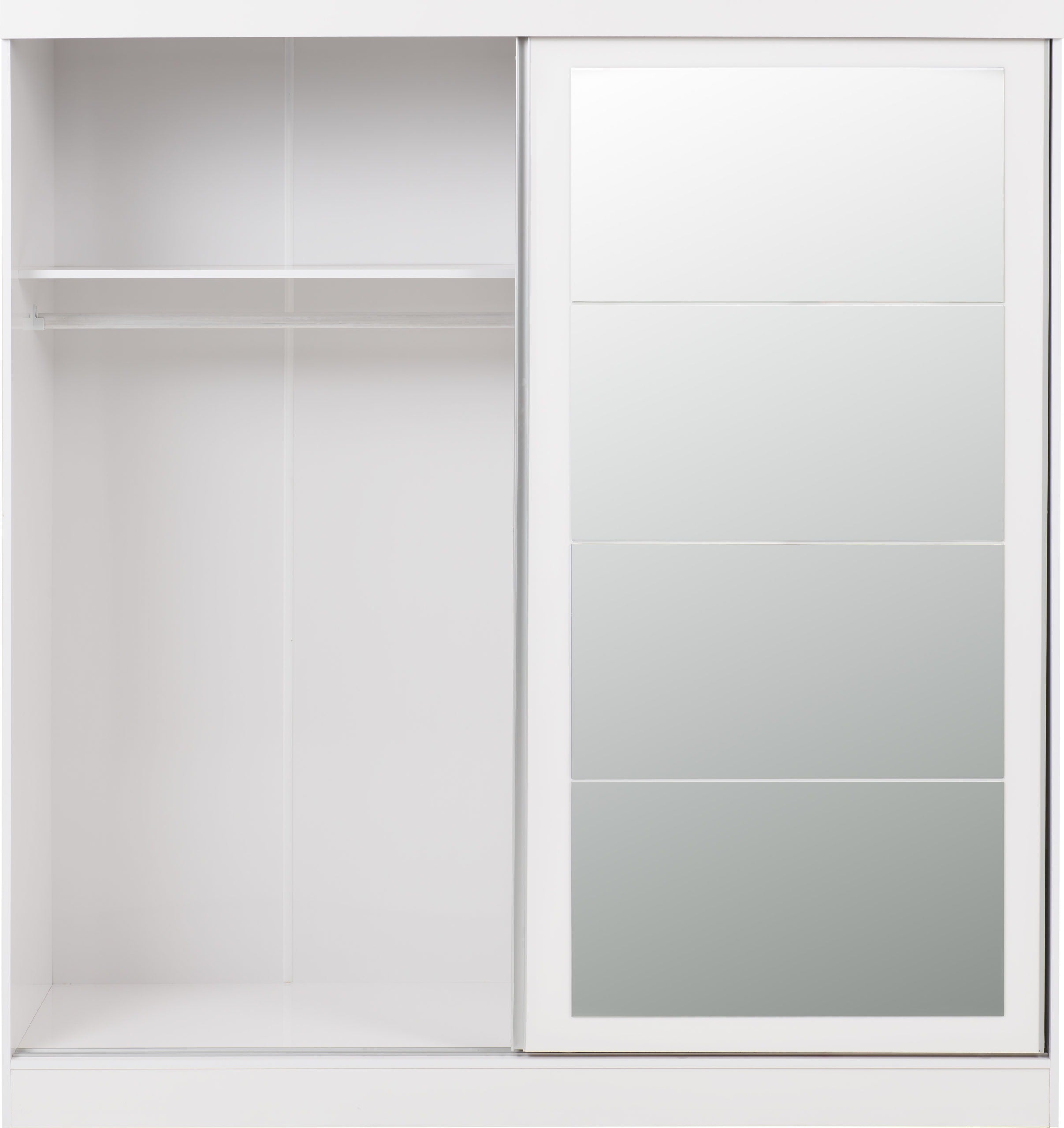 Nevada 2 Door Sliding Wardrobe White Gloss