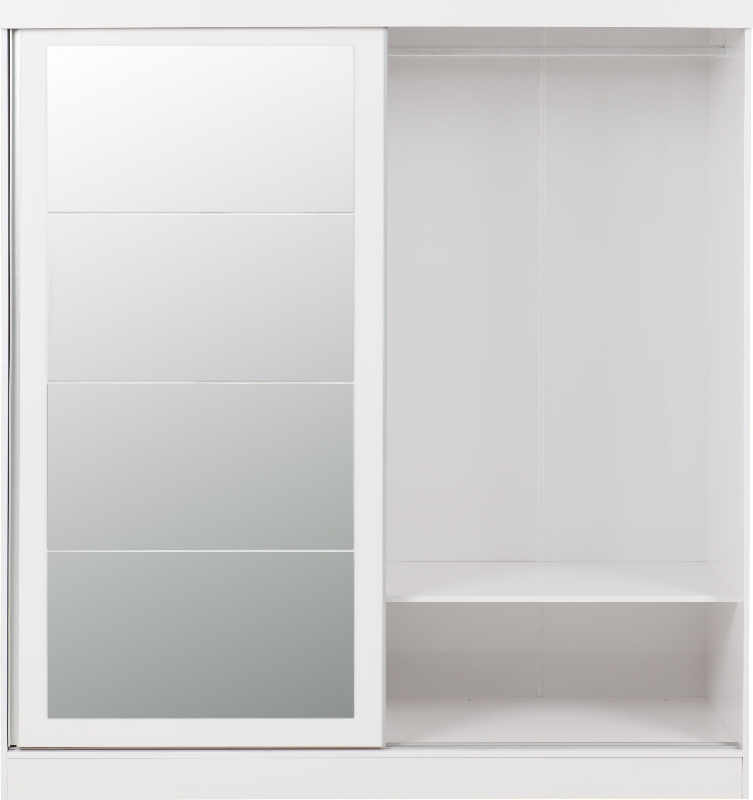 Nevada 2 Door Sliding Wardrobe White Gloss