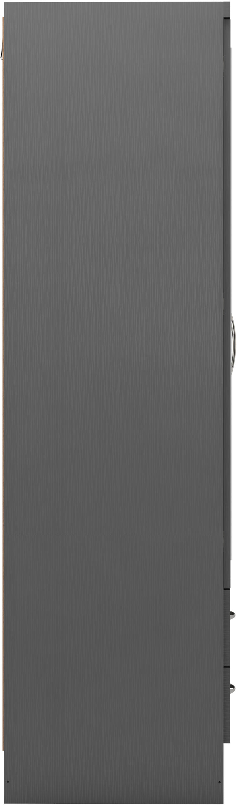 Nevada 3 Door 2 Drawer Mirrored Wardrobe 3D Effect Grey