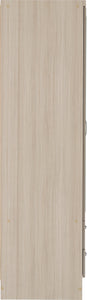 Nevada 3 Door 2 Drawer Mirrored Wardrobe Oyster Gloss/Light Oak Effect Veneer