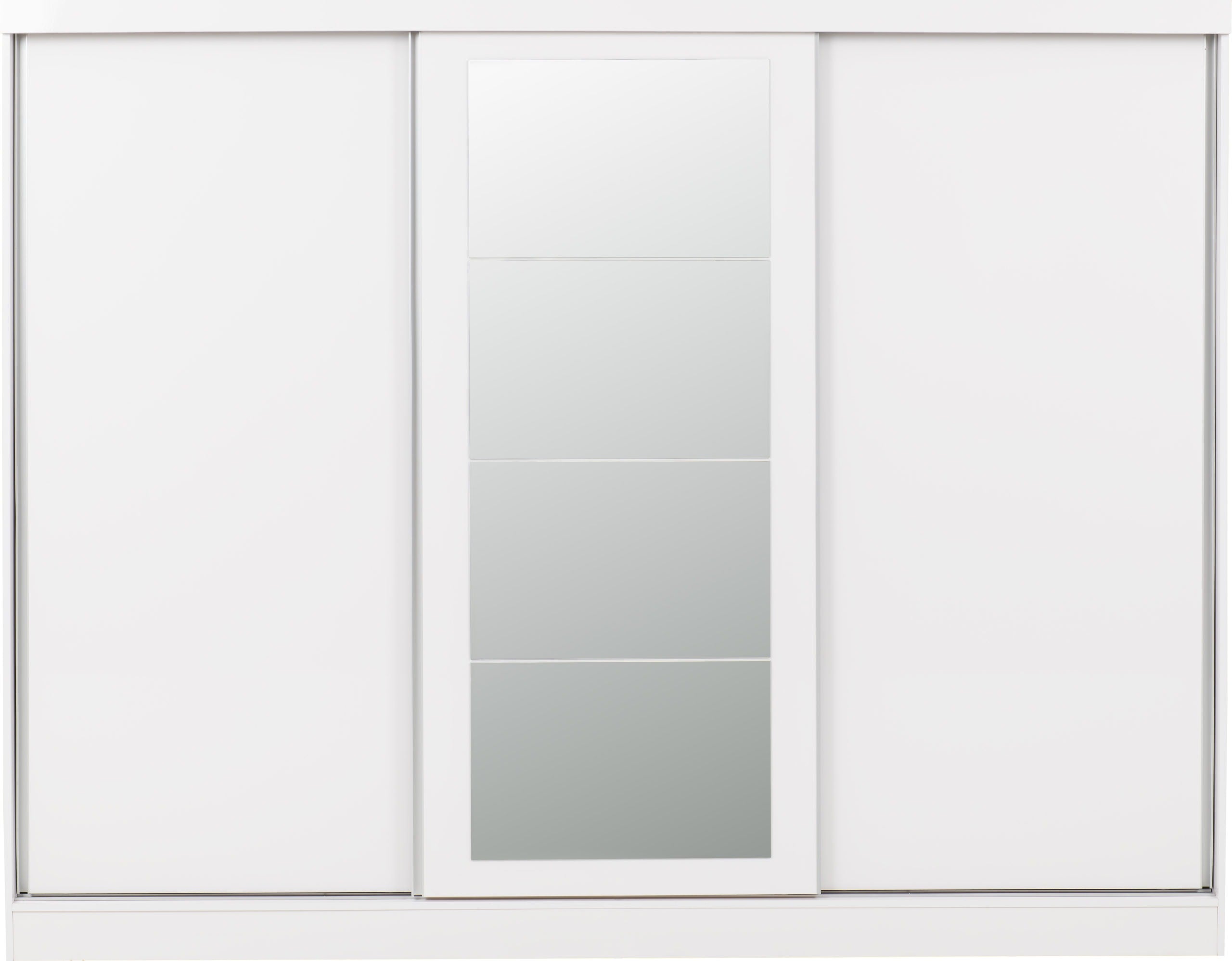 Nevada 3 Door Sliding Wardrobe White Gloss