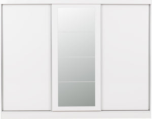 Nevada 3 Door Sliding Wardrobe White Gloss