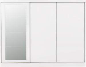 Nevada 3 Door Sliding Wardrobe White Gloss