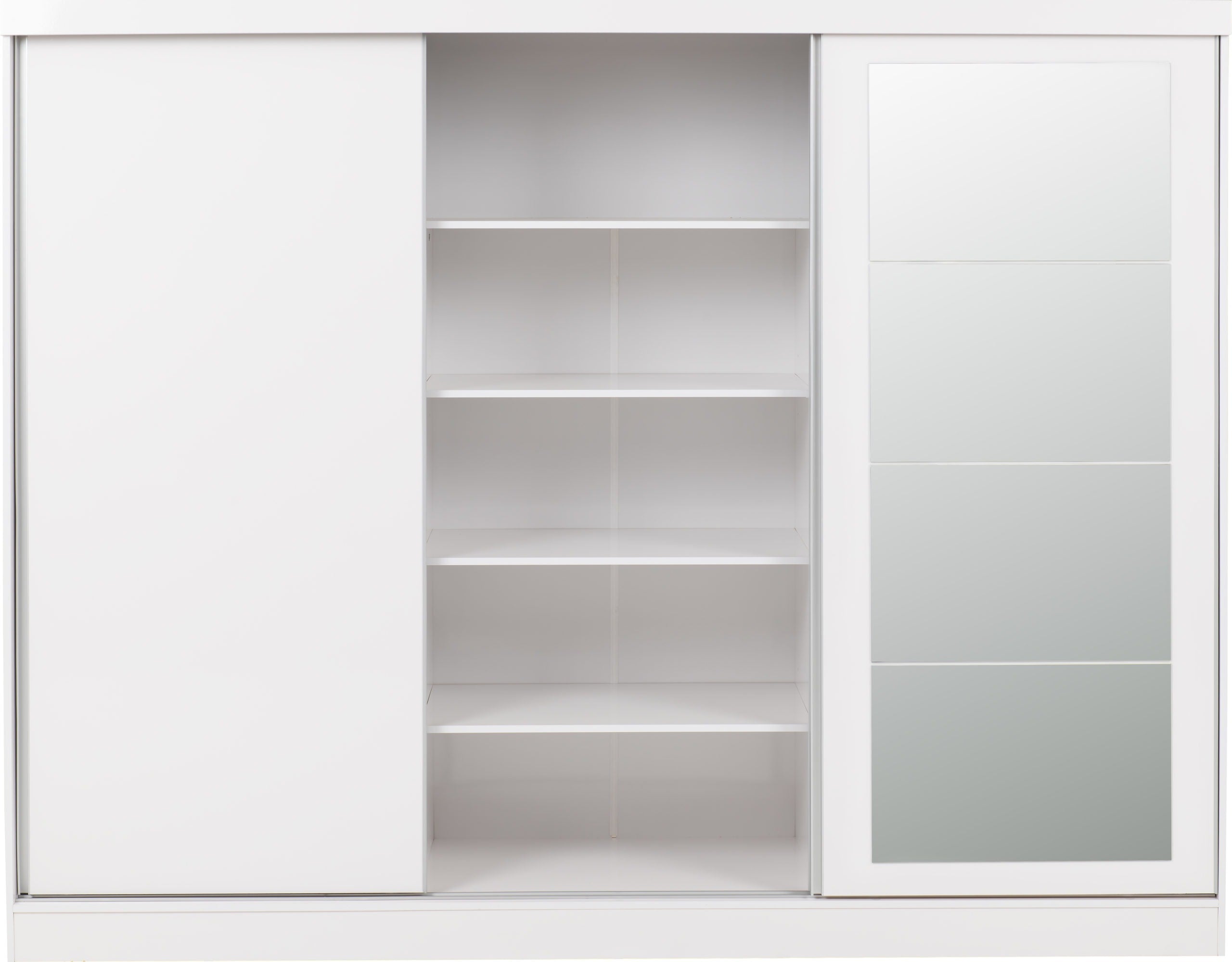 Nevada 3 Door Sliding Wardrobe White Gloss