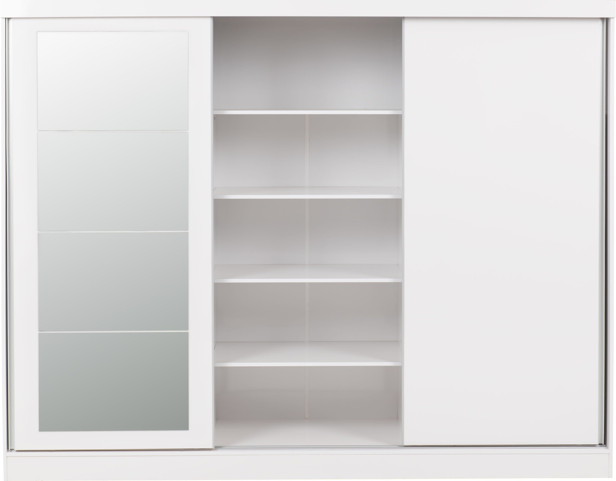 Nevada 3 Door Sliding Wardrobe White Gloss