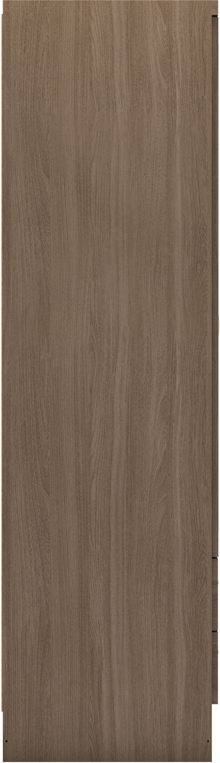 Nevada 4 Door 2 Drawer Mirrored Wardrobe Rustic Oak Effect