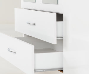 Nevada 4 Door 2 Drawer Mirrored Wardrobe Sonoma Oak Effect