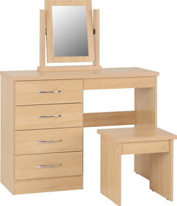 Nevada 4 Drawer Dressing Table Set Sonoma Oak Effect