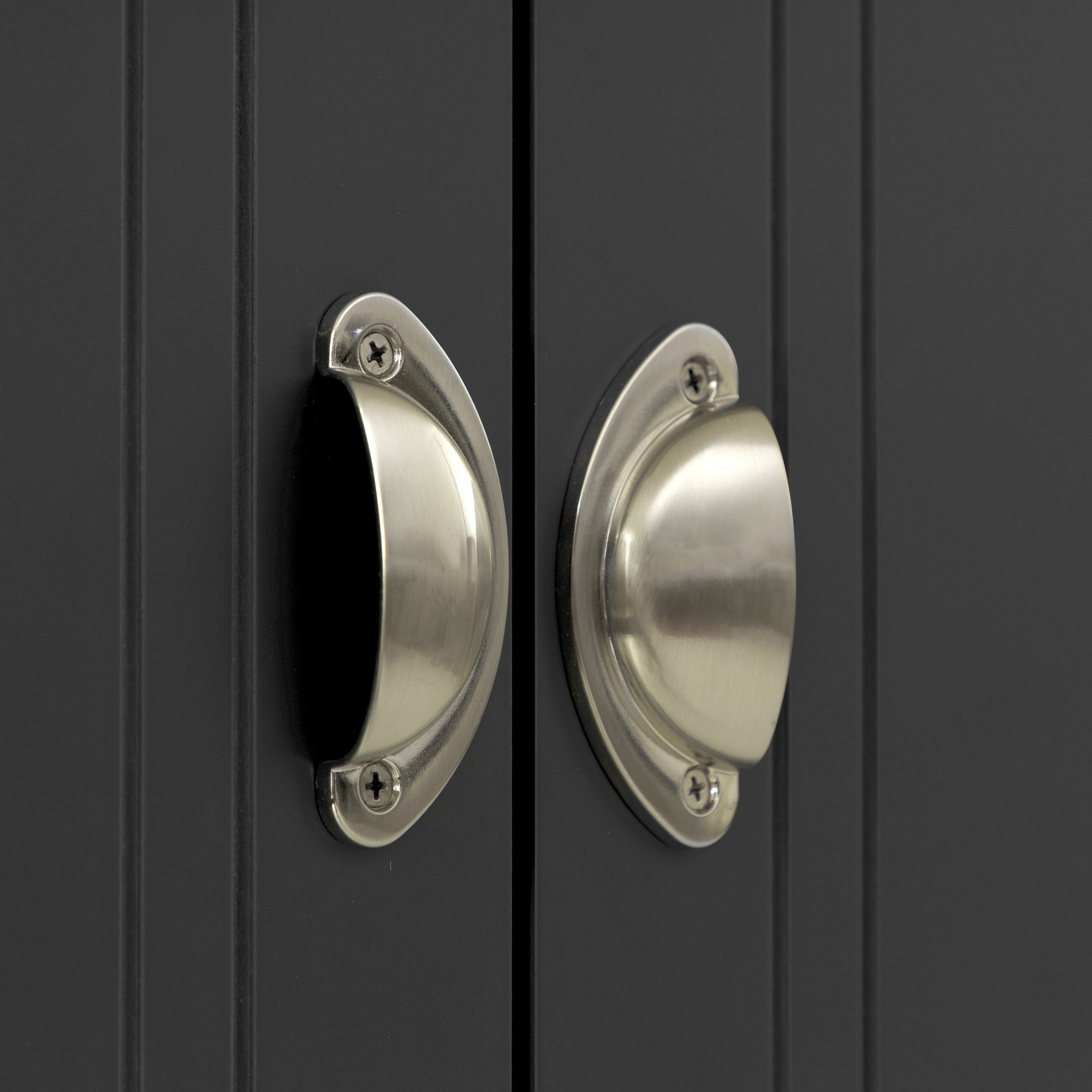 Toledo 2 Door Wardrobe Grey/Oak Effect