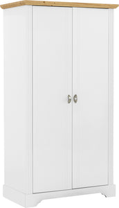 Toledo 2 Door Wardrobe White/Oak Effect