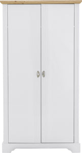 Toledo 2 Door Wardrobe White/Oak Effect