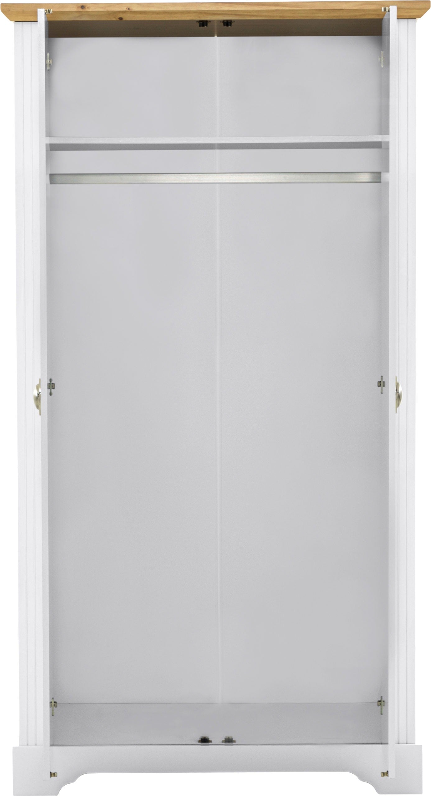Toledo 2 Door Wardrobe White/Oak Effect