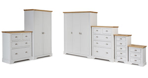 Toledo 2 Door Wardrobe White/Oak Effect