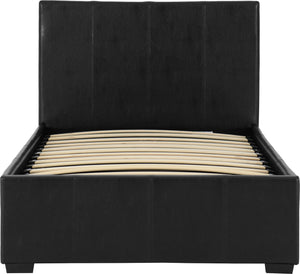 Waverley 3' Storage Bed Black Faux Leather
