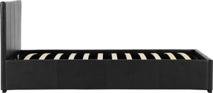 Waverley 3' Storage Bed Black Faux Leather