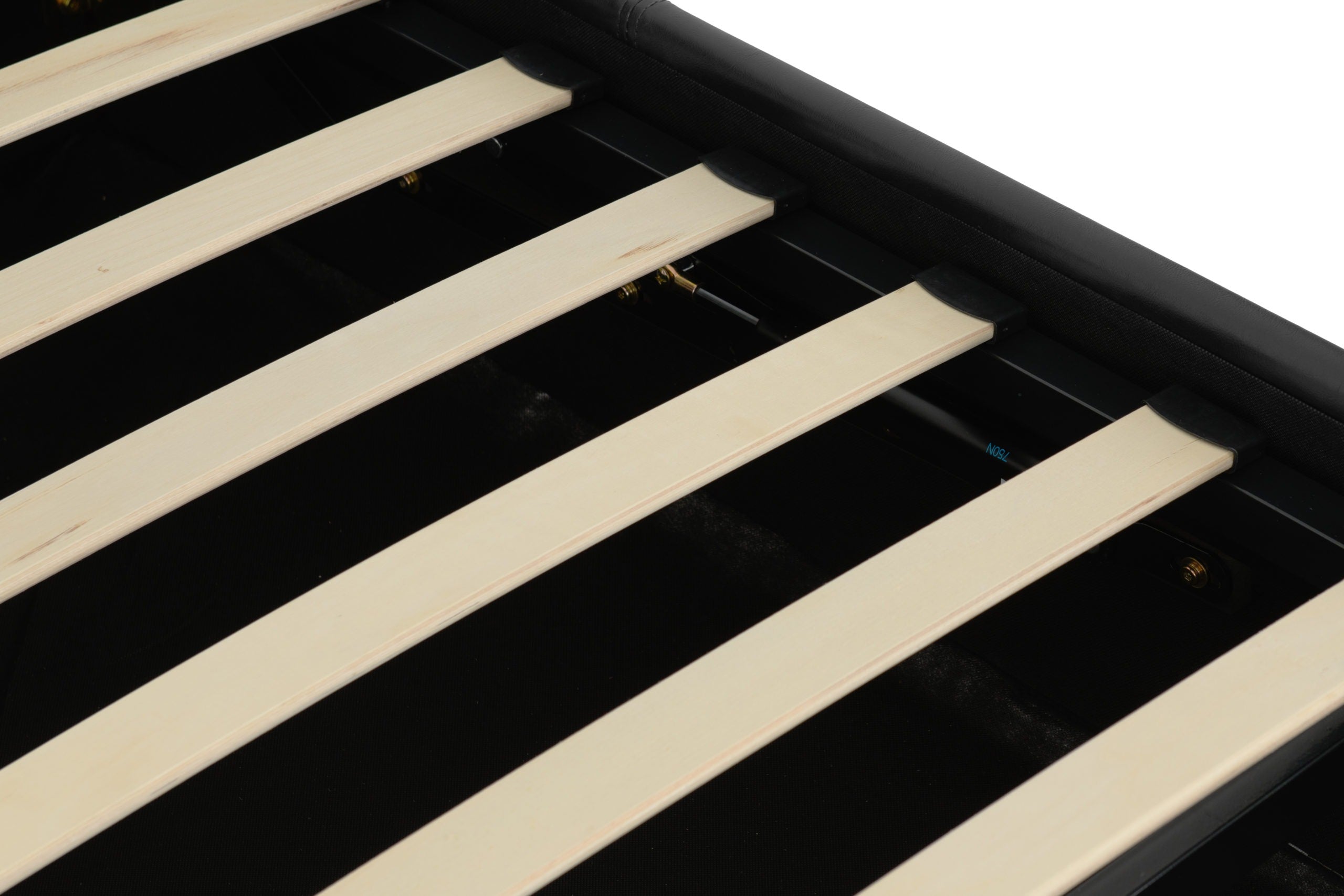 Waverley 3' Storage Bed Black Faux Leather
