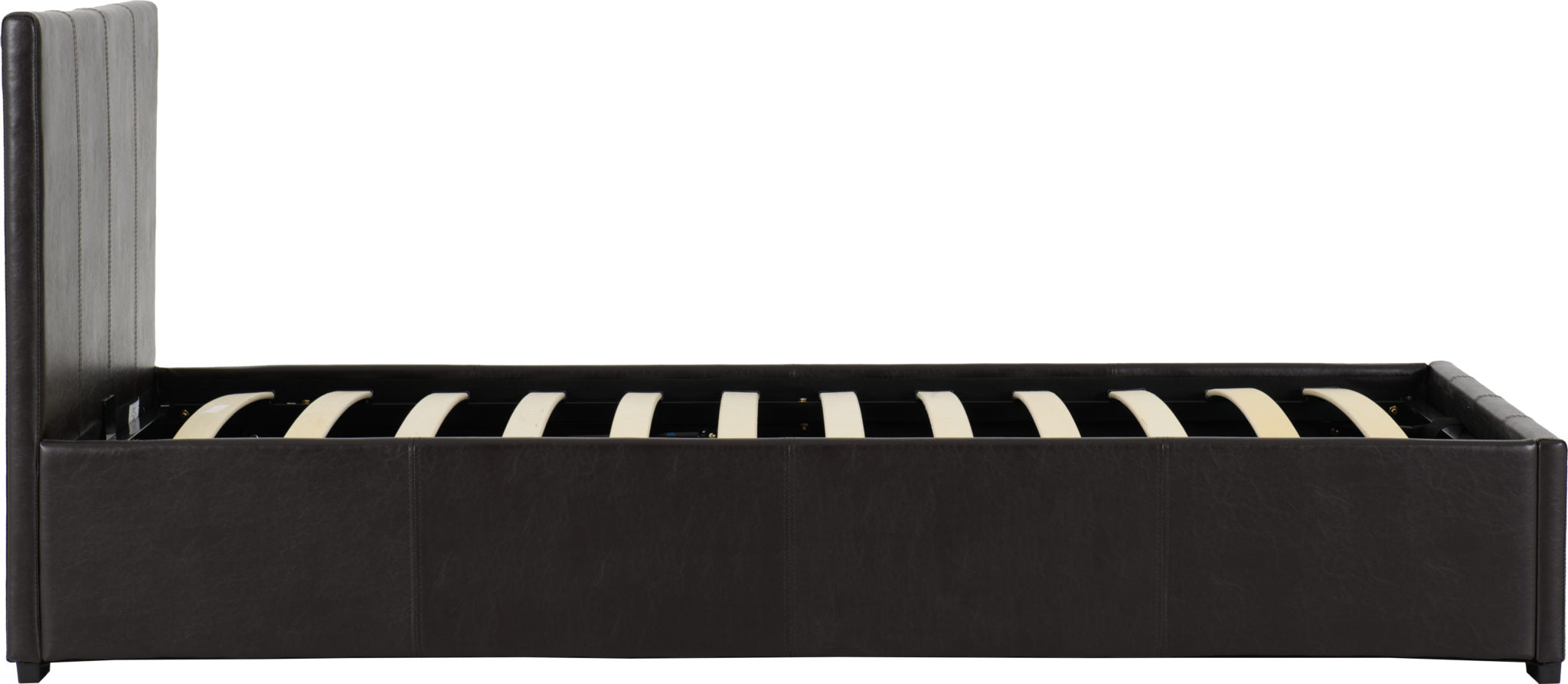 Waverley 3' Storage Bed Brown Faux Leather
