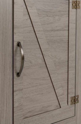 Zurich 1 Door Bookcase Grey Wood Grain