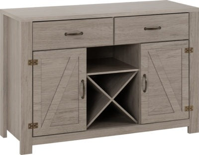 Zurich 2 Door 2 Drawer Sideboard Grey Wood Grain